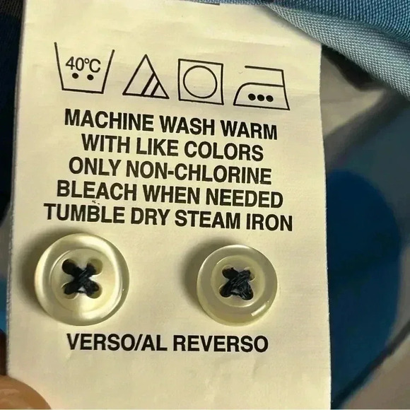 Tommy Hilfiger Plaid Check Shirt Sz 17- 32/33 Long Sleeve Button Up 100% Cotton - Picture 4 of 11